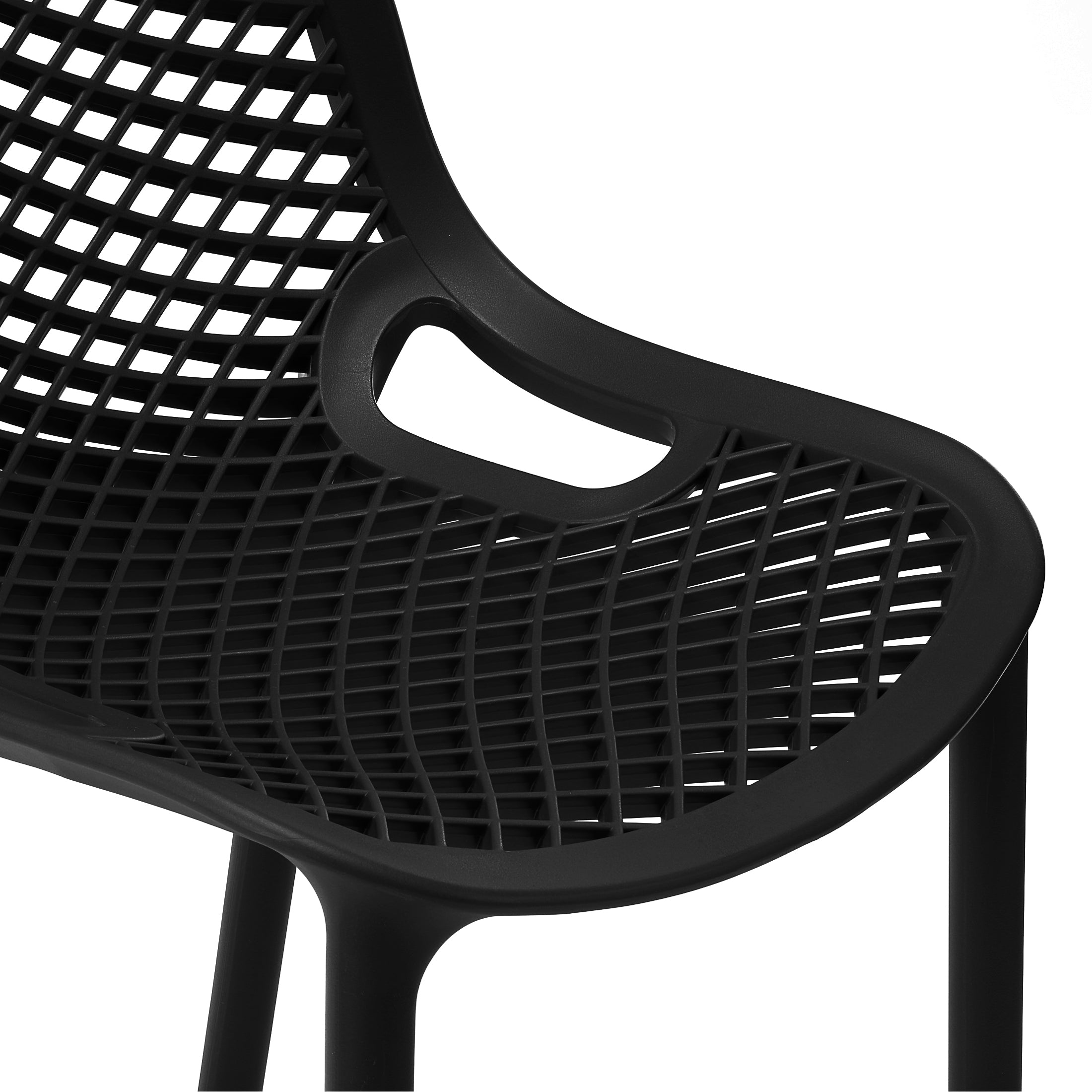 Playa 41.75" Outdoor Modern Polypropylene Plastic Patio Bar Height Stools (Set of 2)