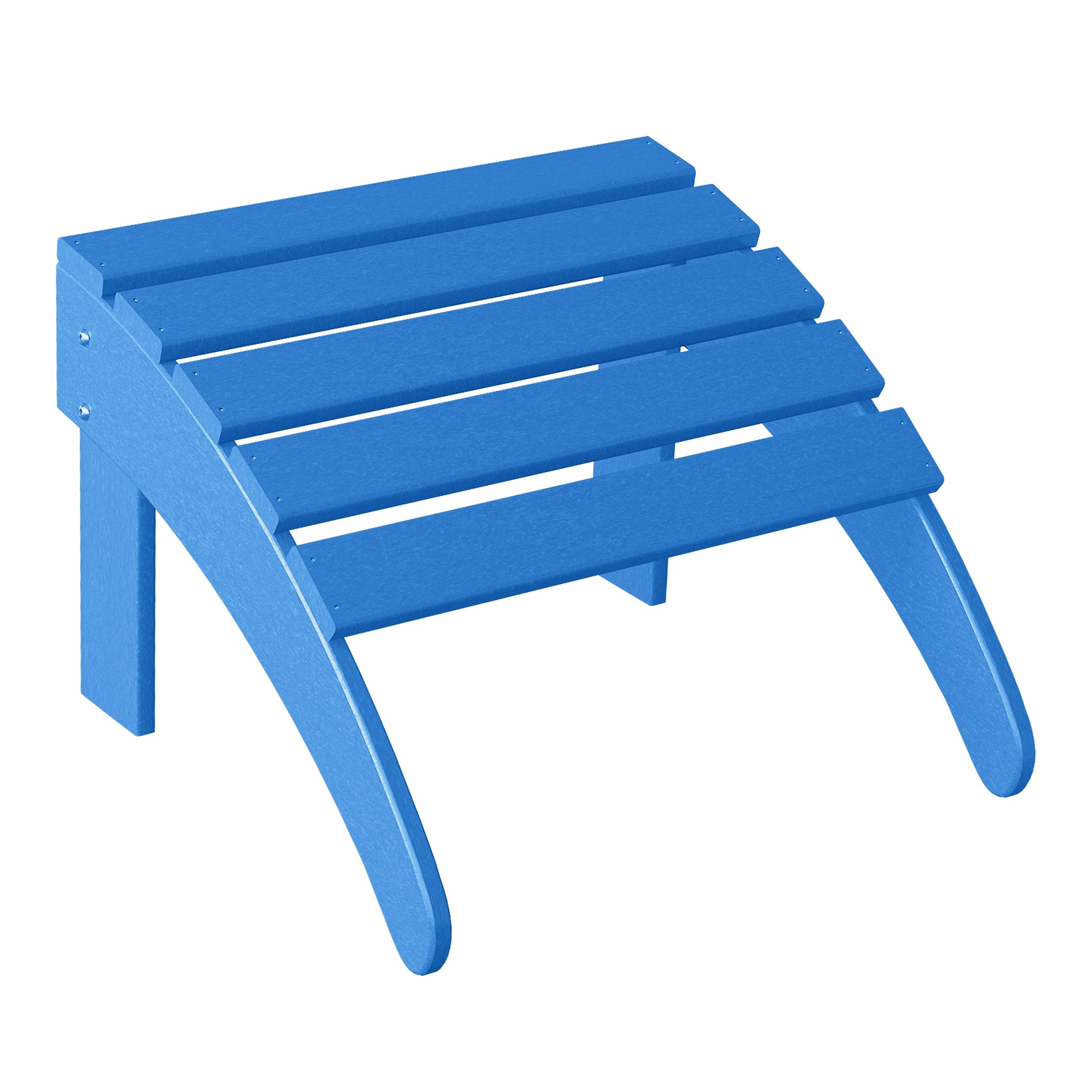Highland 2-Piece Outdoor Patio HDPE Adirondack Chair With Ottoman and Cup Holder Set