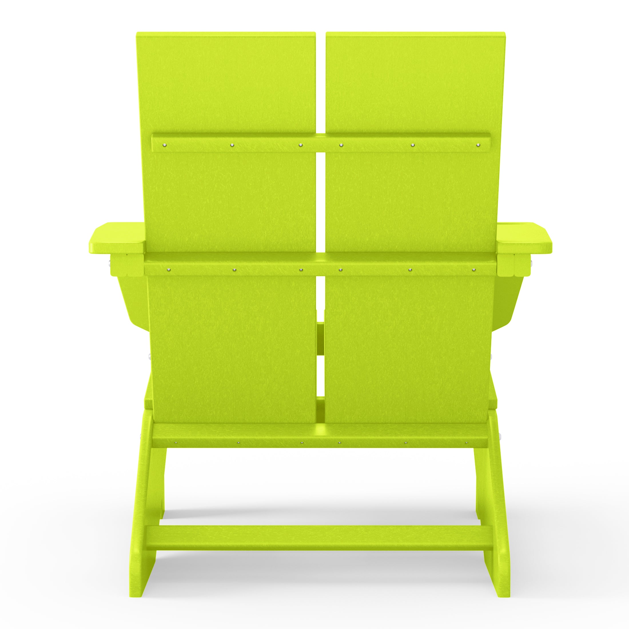Riviera Outdoor HDPE Modern Adirondack Chair with Cup Holder