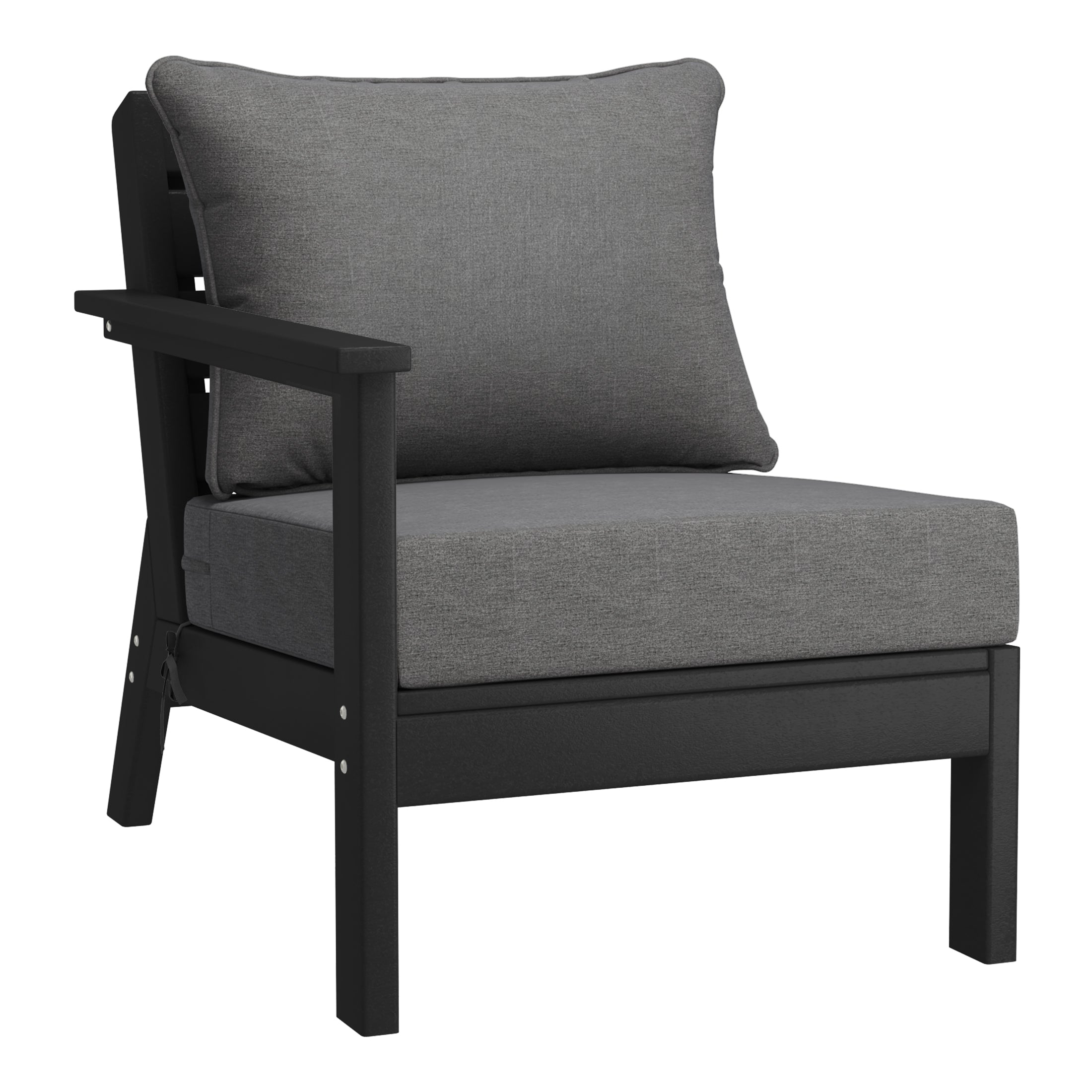 Avalon Outdoor Patio HDPE Sectional Sofa with Patio Cushions
