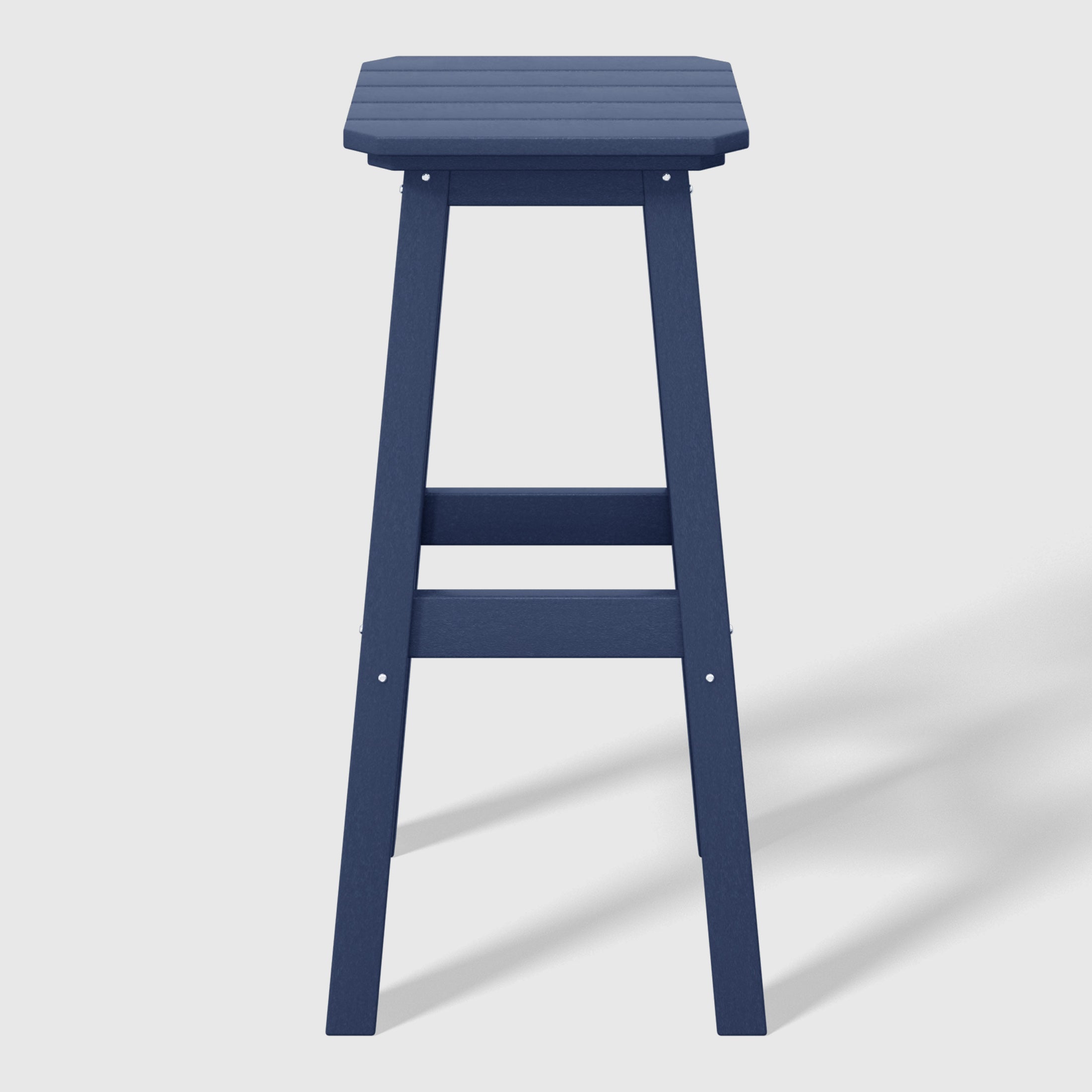 Malibu 29" HDPE Outdoor Patio Square Bar Stools (Set of 3)
