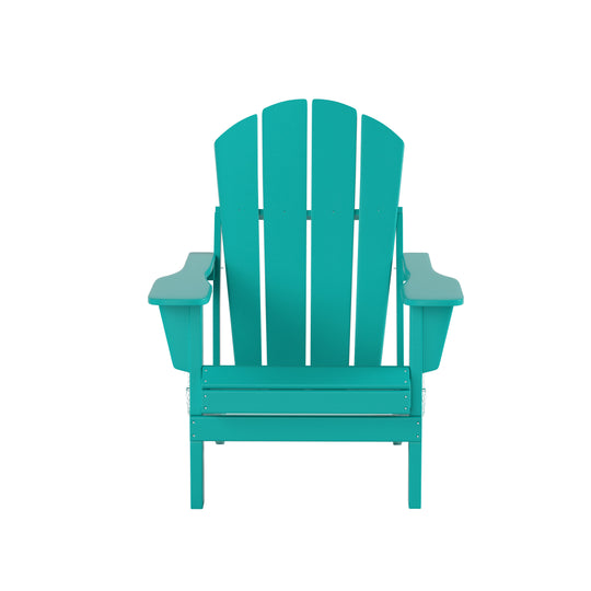 Malibu Outdoor Folding Poly Adirondack Chair (Set of 8)