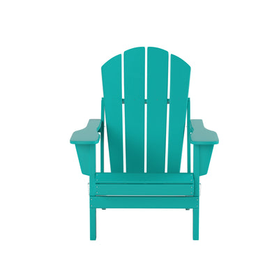 Malibu 12-Piece Outdoor Folding Adirondack Chair with Ottoman and Side Table Set