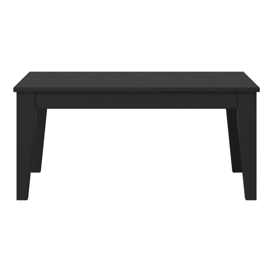Malibu Low Outdoor HDPE Patio Rectangle Coffee Table