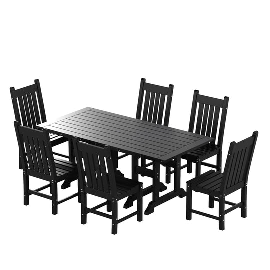 Malibu 7 Piece Outdoor Patio Dining Set Outdoor Table and Chair Set