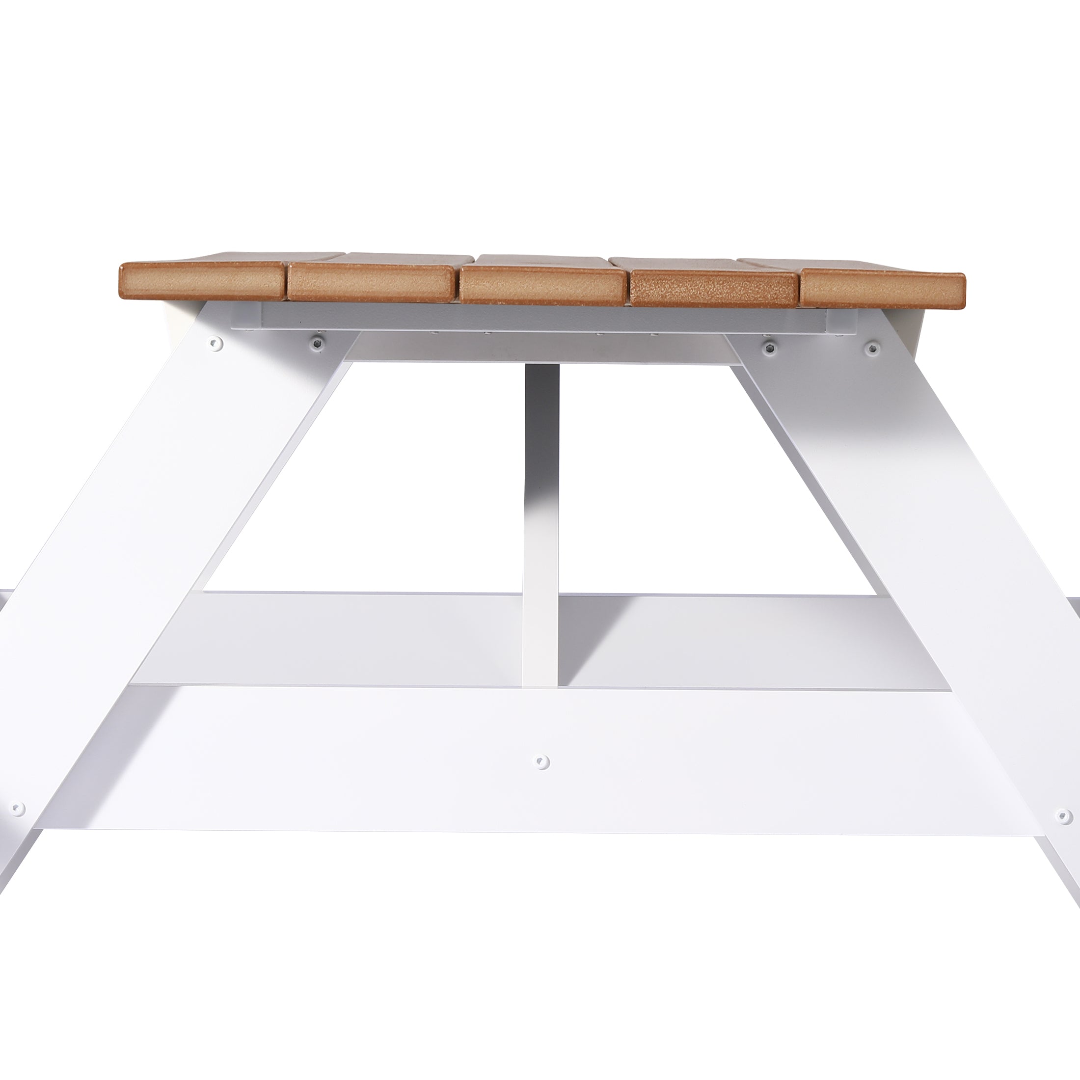 Greenville Outdoor 70" HDPE Plastic Picnic Table Bench With Umbrella Hole