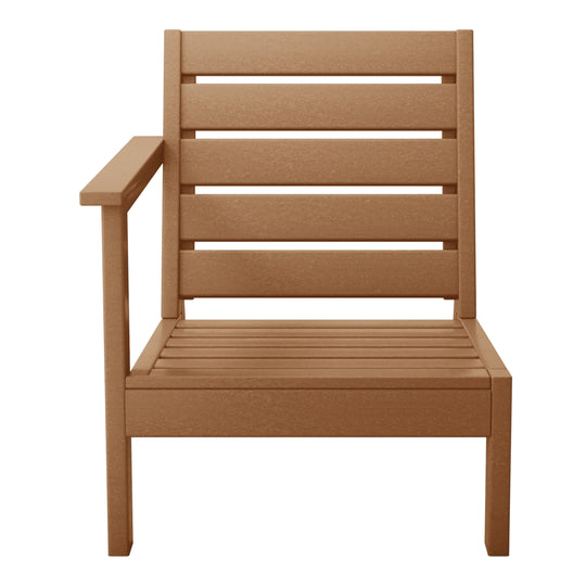 Avalon Outdoor Patio HDPE Left Arm Facing Deep Seating Corner Chair