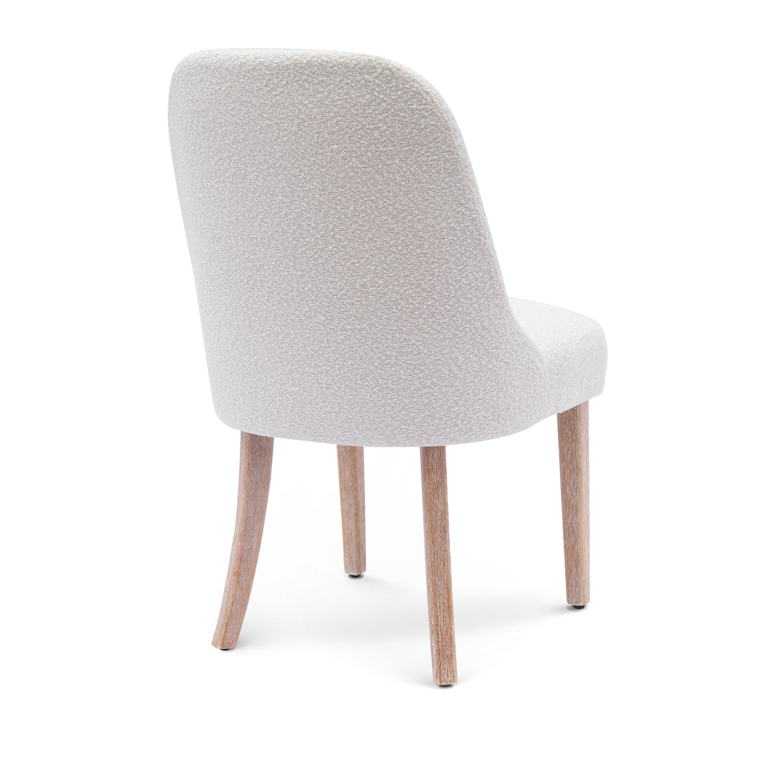 Genevieve Mid-Century Modern Upholstered Boucle Dining Chair (Set of 6)