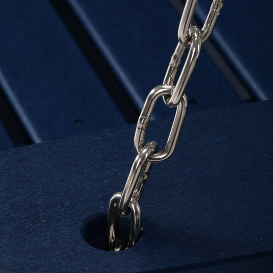 St Charles Outdoor HDPE 54" Front Hanging Porch Swing Bench With Cupholders