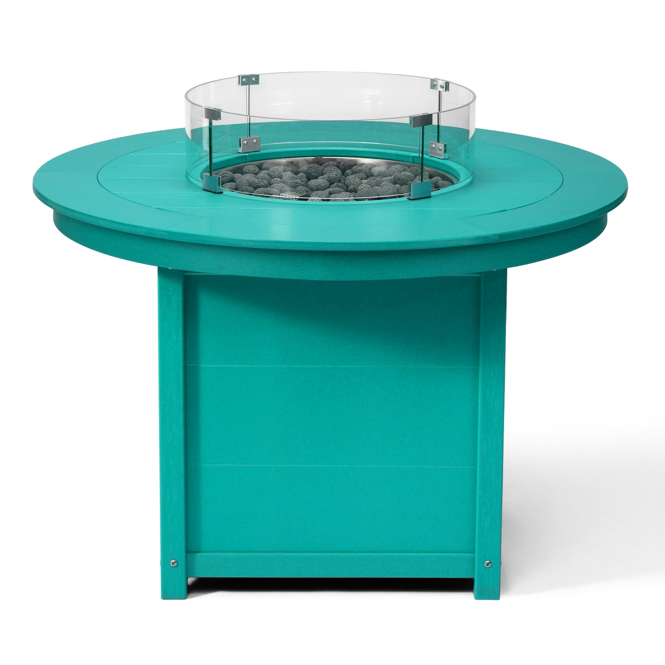 Helios 47" Modern Outdoor Patio Propane Gas Round Fire Pit Table