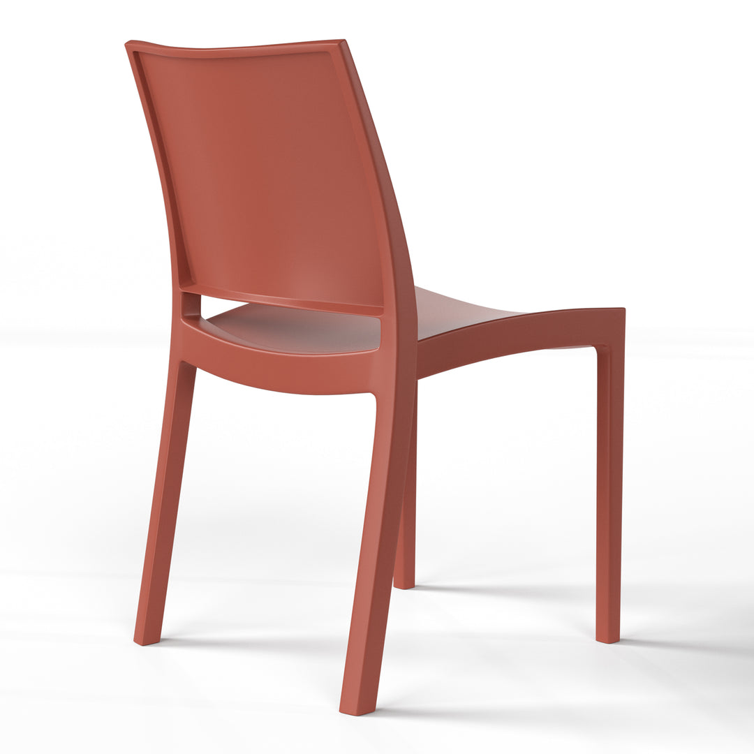 Playa Modern Polypropylene Stackable Plastic Patio Dining Chair (Set of 2)