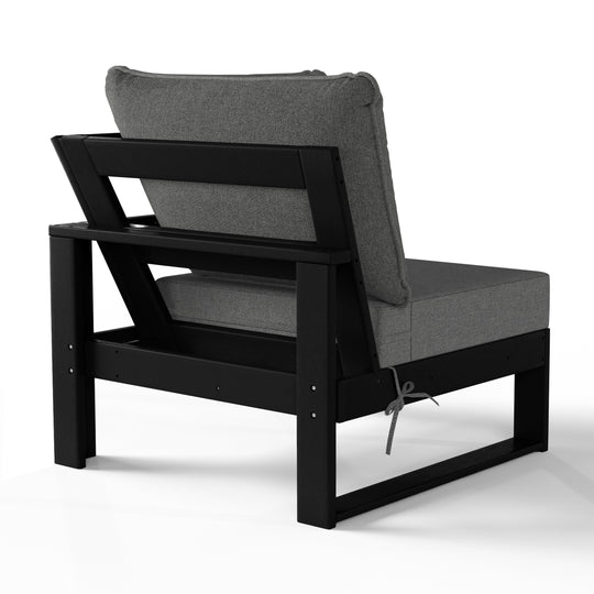 Outdoor HDPE Sectional Corner Sofa Seat with Water-Proof Cushions