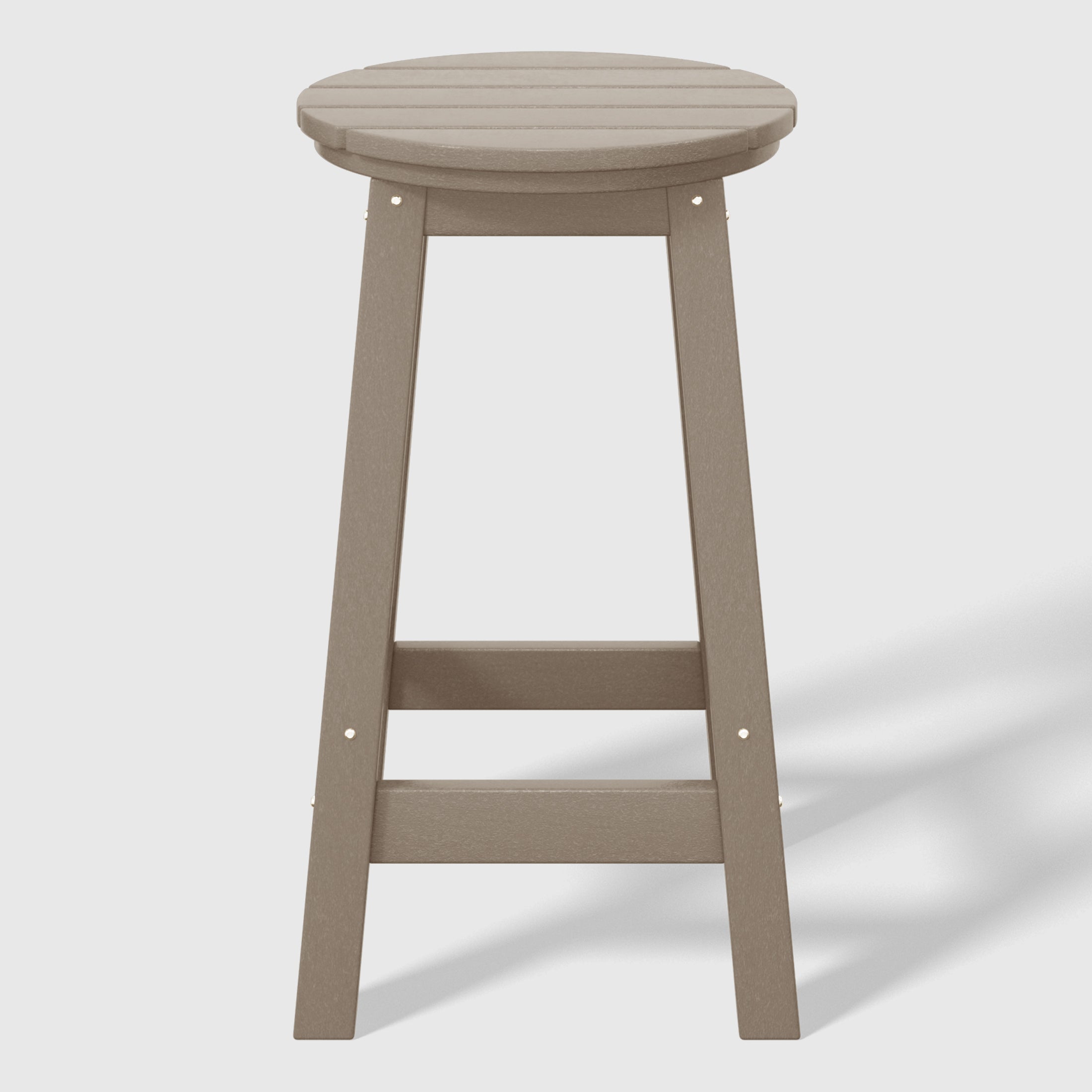 Malibu 24" HDPE Outdoor Patio Round Counter Height Bar Stool