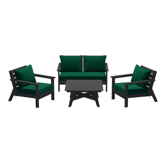 Avalon Outdoor 5-Piece Modular Sectional Patio Furniture Sofa Set