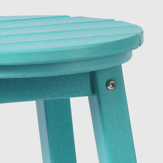 Malibu 24" HDPE Outdoor Patio Round Counter Height Bar Stool