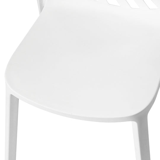 Playa Outdoor Modern Stackable Polypropylene Plastic Patio Bistro Dining Side Chairs (Set of 2)