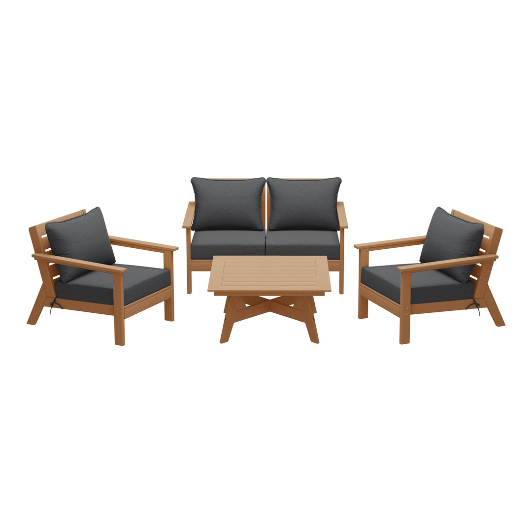 Avalon Outdoor 5-Piece Modular Sectional Patio Furniture Sofa Set