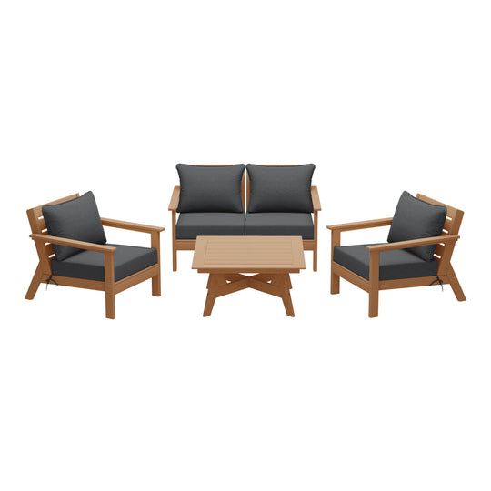 Avalon Outdoor 5-Piece Modular Sectional Patio Furniture Sofa Set