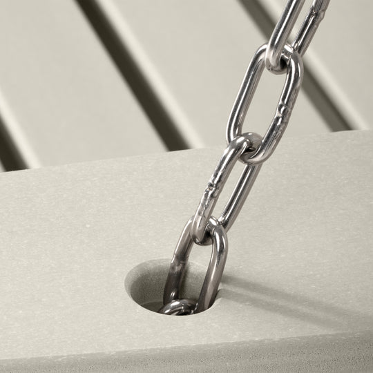 St Charles Outdoor HDPE 54" Front Hanging Porch Swing Bench With Cupholders