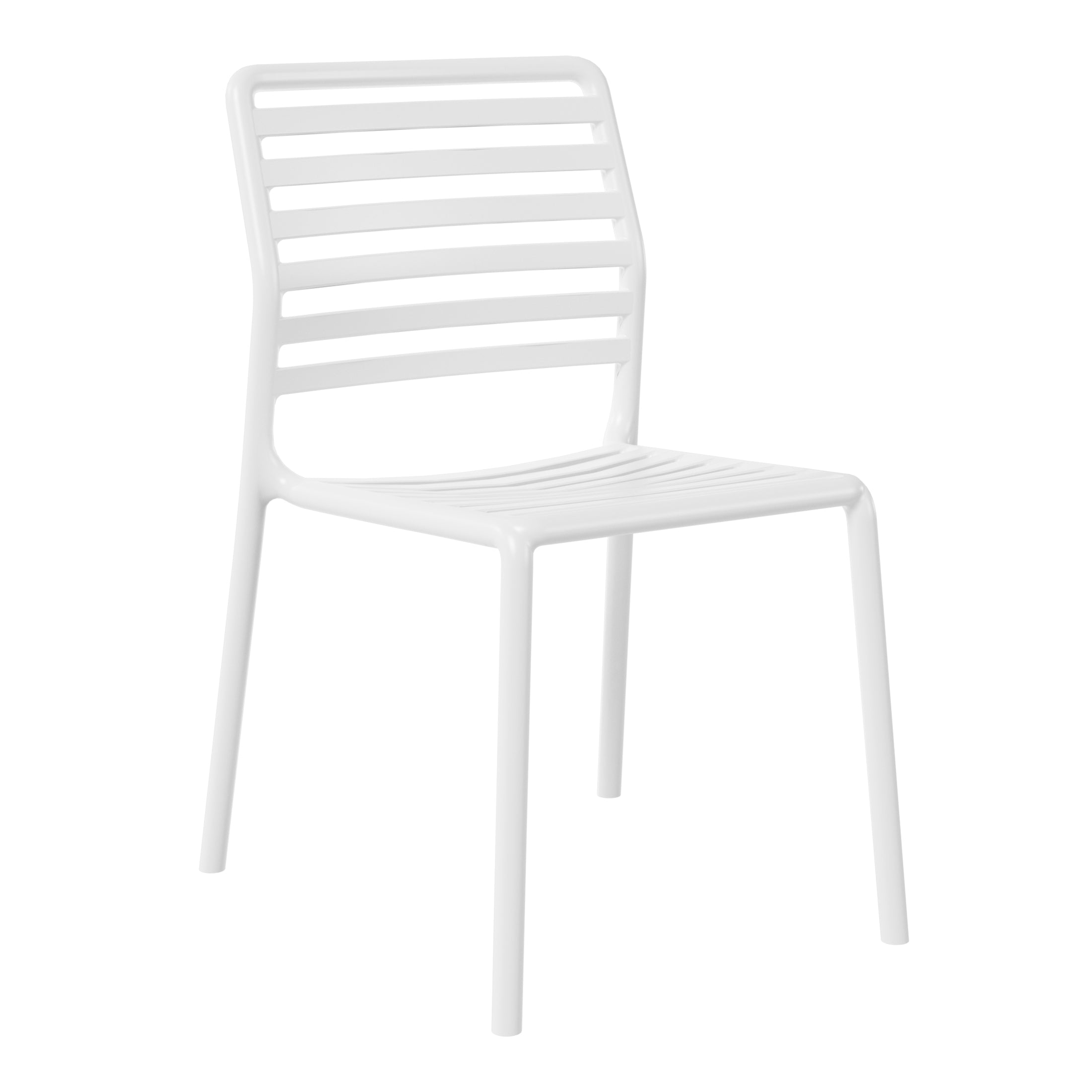 Playa 3-Piece Outdoor Metal Round Dining Table Set With Stackable Resin Patio Dining Chairs