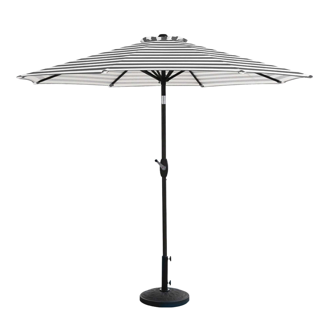 Paolo 9 ft. Market Crank and Tilt Patio Umbrella with Weight Base Kit