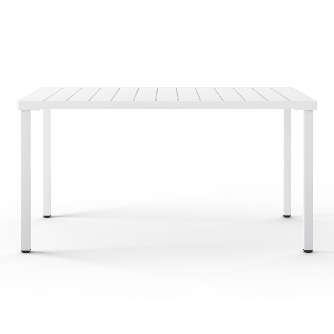 Playa 59" Iron Metal Outdoor Rectangular Patio Dining Table For 6