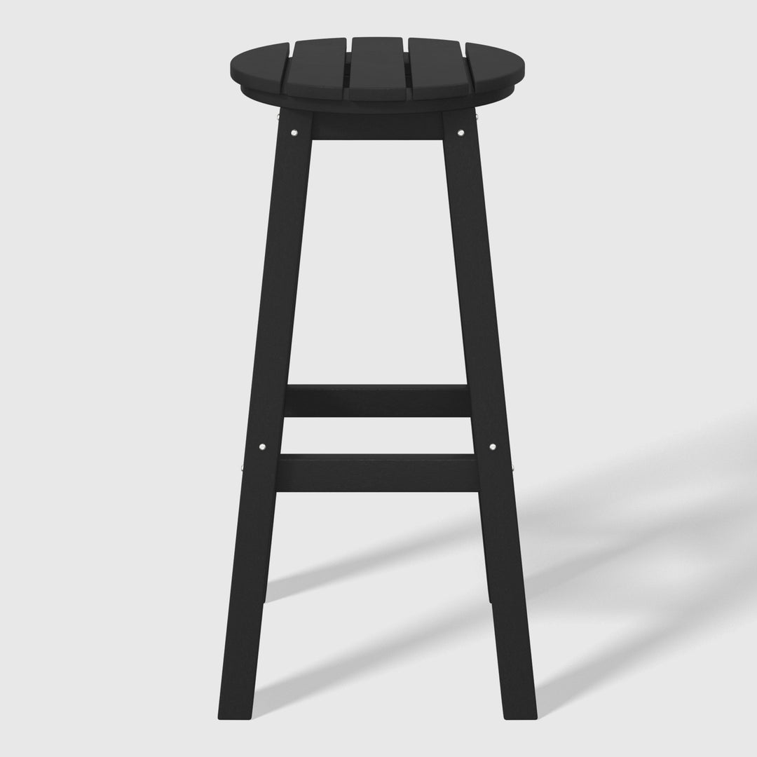 Malibu 29" HDPE Outdoor Patio Round Bar Stool (Set of 3)