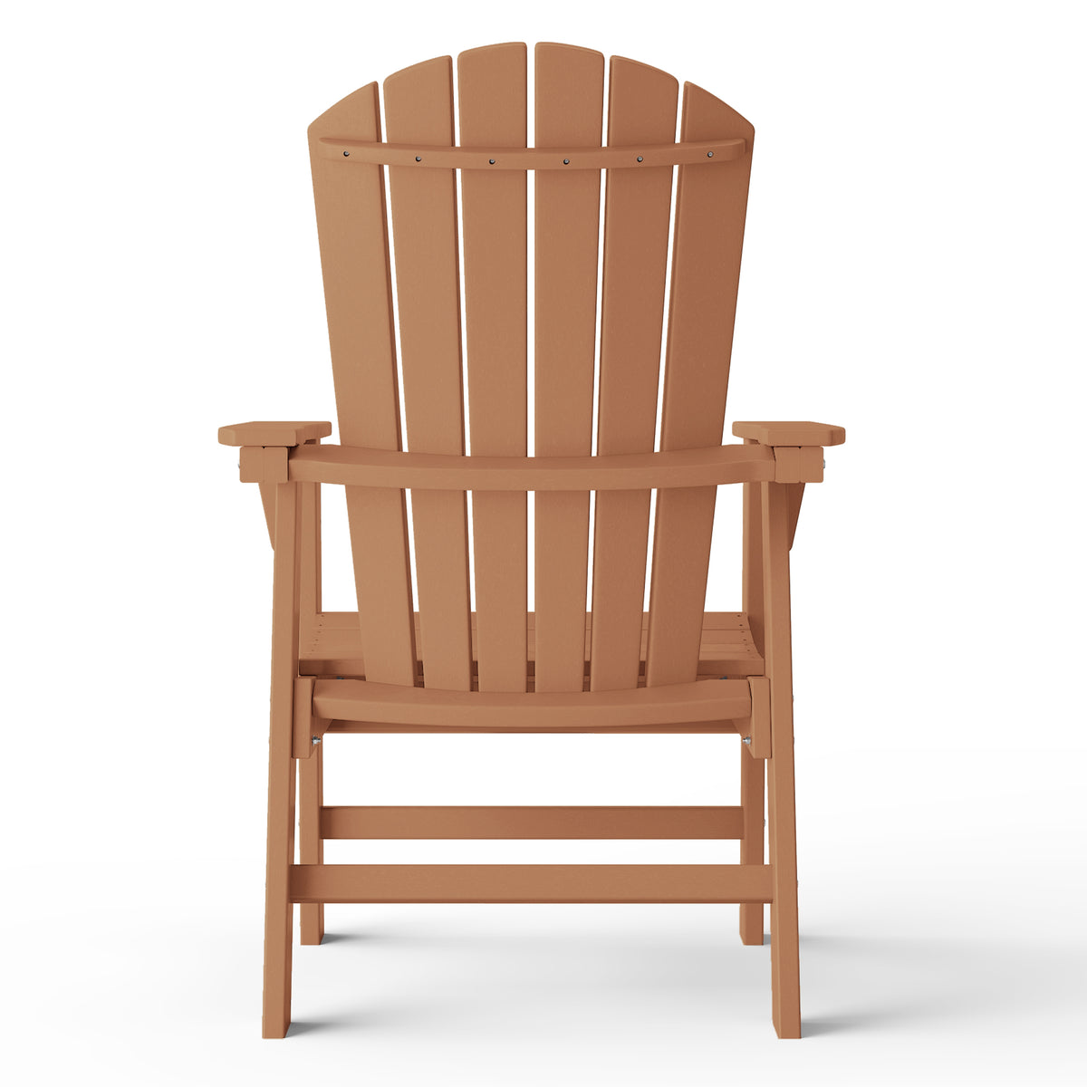 Dylan Outdoor Patio Shell-back Adirondack Dining Chair Weather Resistant
