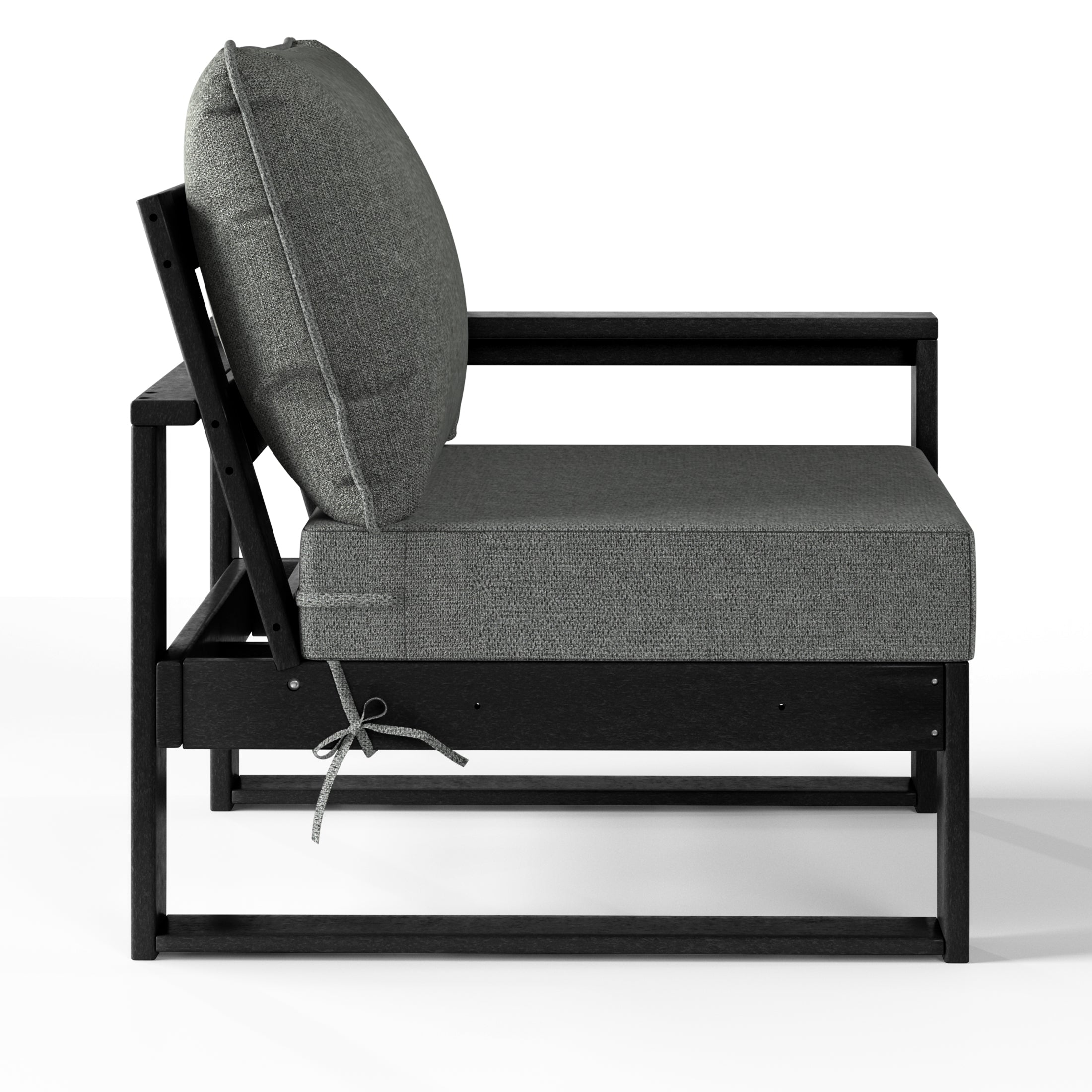 Montara Outdoor Patio HDPE Right Arm Facing Sectional Corner Chair with Patio Cushions