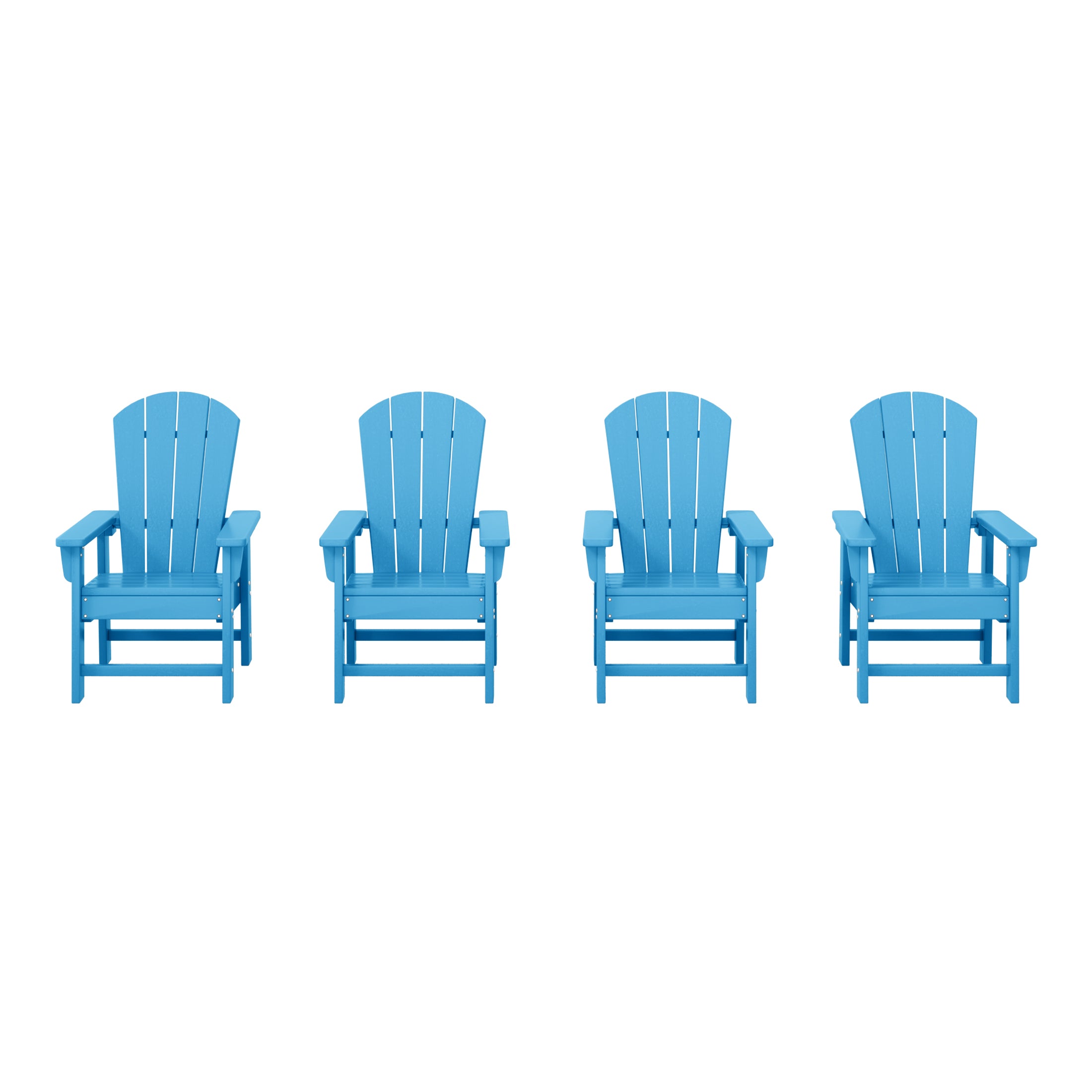 Malibu Kids Outdoor Adirondack Plastic Patio Chair (Set of 4)