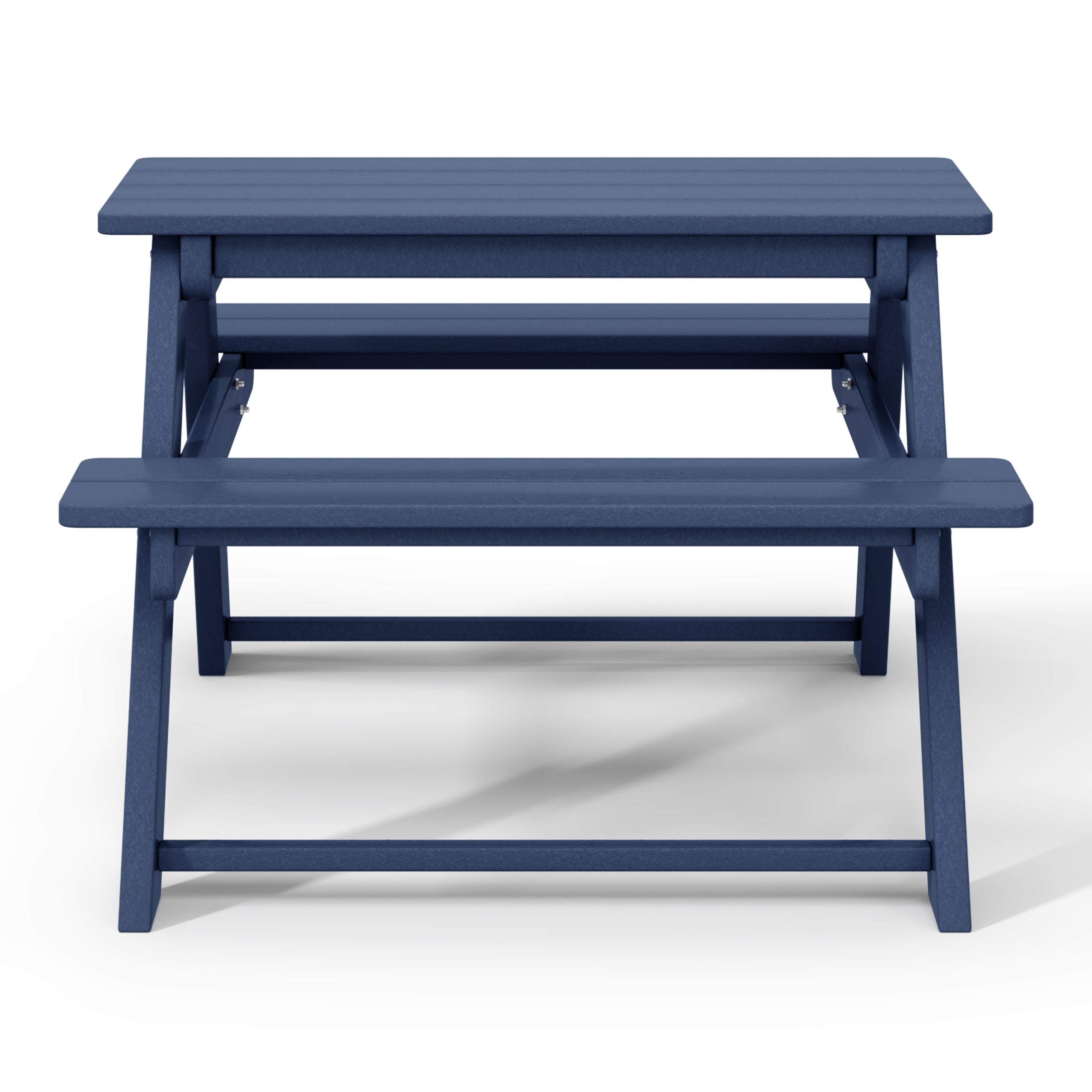 Malibu Outdoor Patio Kids HDPE Plastic Picnic Bench Table