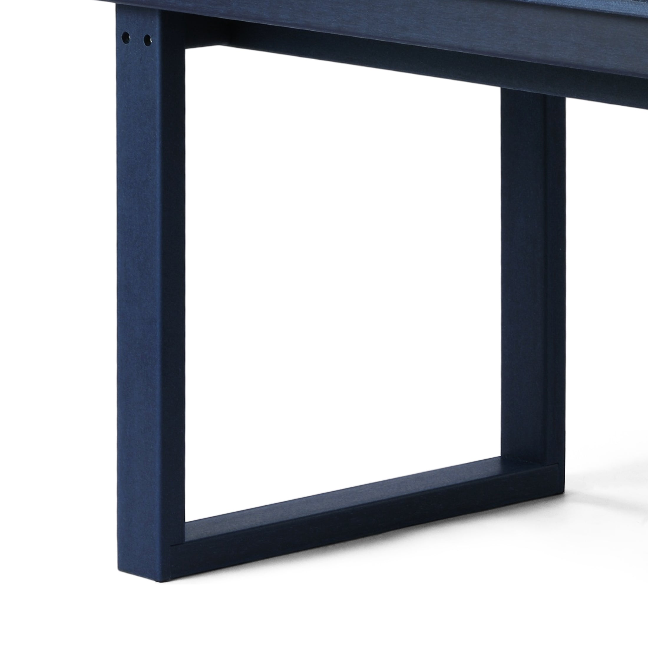 Paloma 68" Outdoor HDPE Modern Rectangular Patio Dining Table With Umbrella Hole