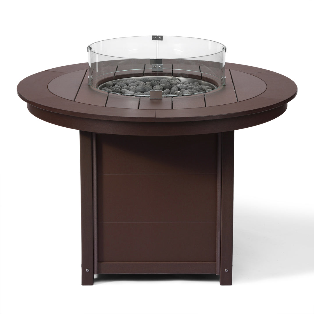 Helios 47" Modern Outdoor Patio Propane Gas Round Fire Pit Table