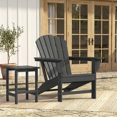 Dylan Adirondack chair in Gray styled outdoors