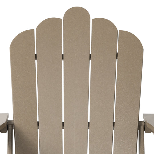 Highland Outdoor Patio HDPE Adirondack Chair With Cup Holder