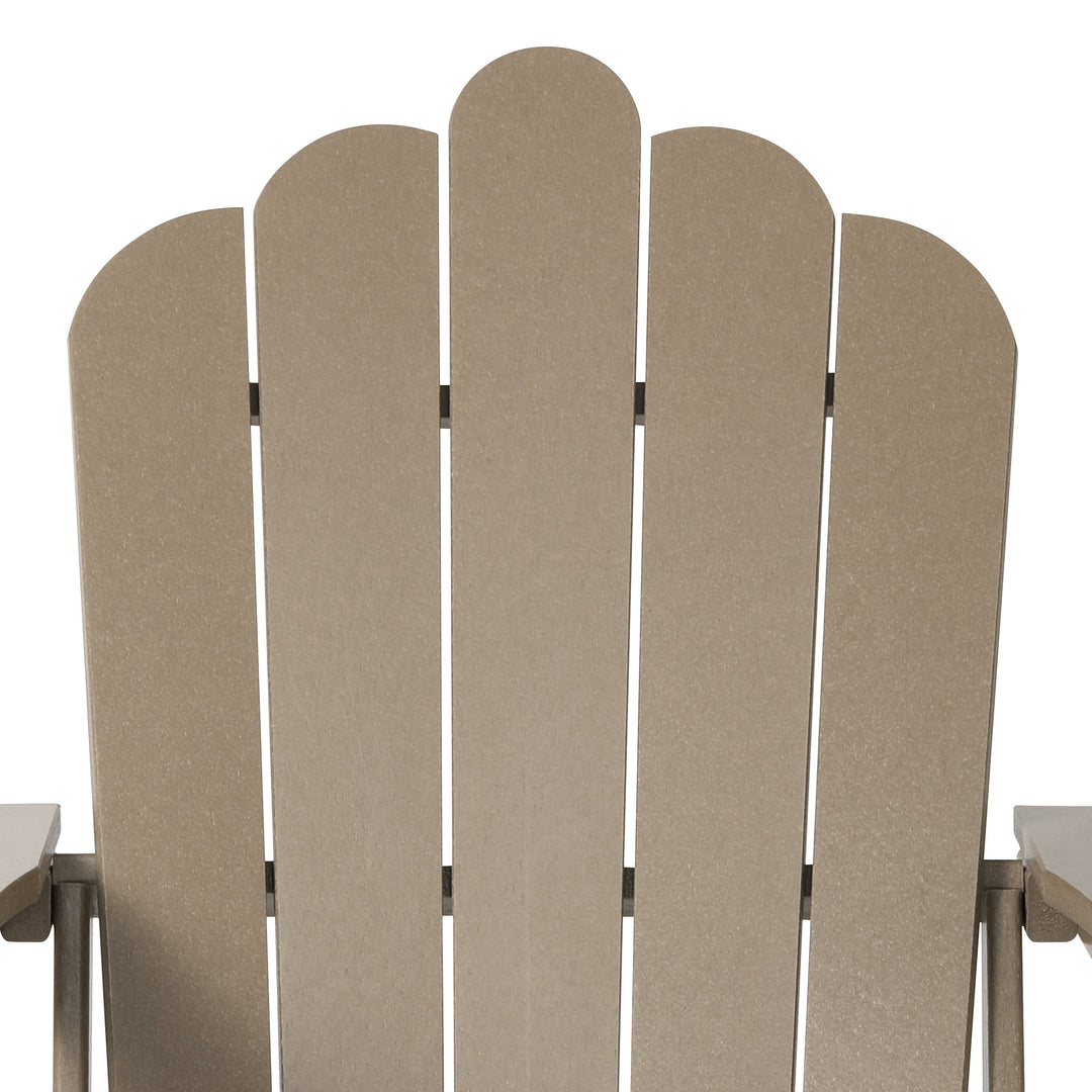 Highland 5-Piece Adirondack Chair with Folding Ottoman and Table Set