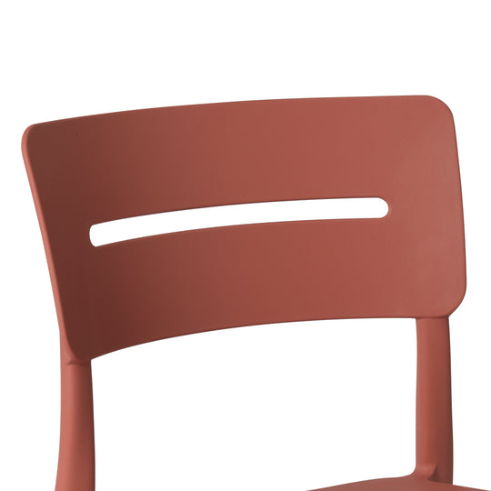 Playa Outdoor Modern Stackable Plastic Patio Dining Chairs (Set of 4)