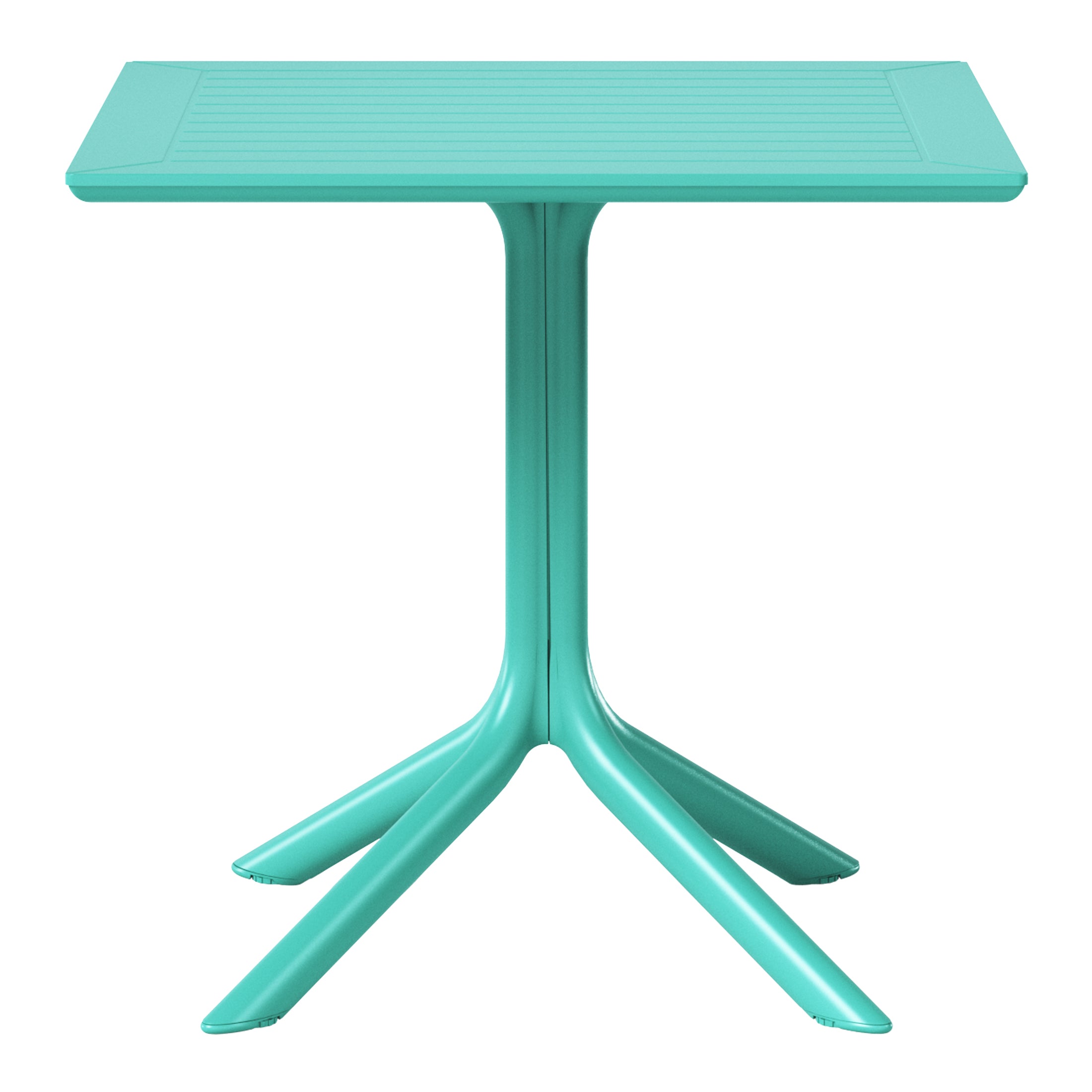 Playa 31.5" Square Outdoor Plastic Resin Patio Dining Table for 4