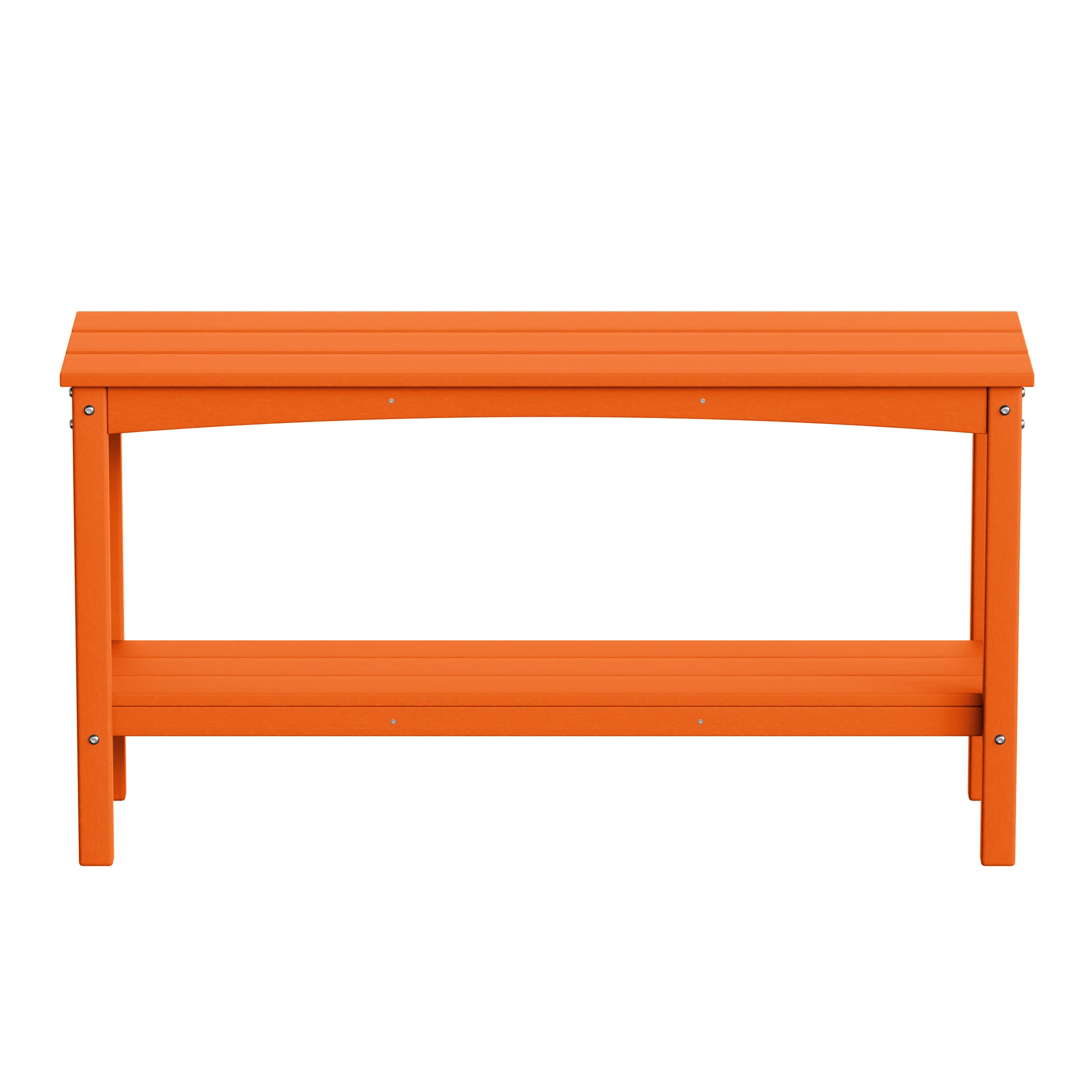 Malibu 55" Outdoor Patio HDPE Adirondack 2-Tier Shelf Console Table