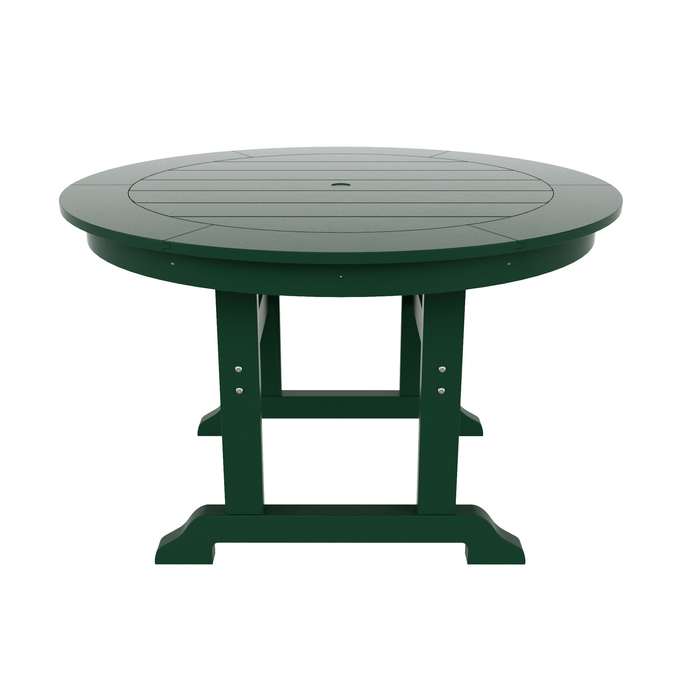 Malibu 5 Piece Outdoor Patio Dining Round Table and Curved Back Armchair Set