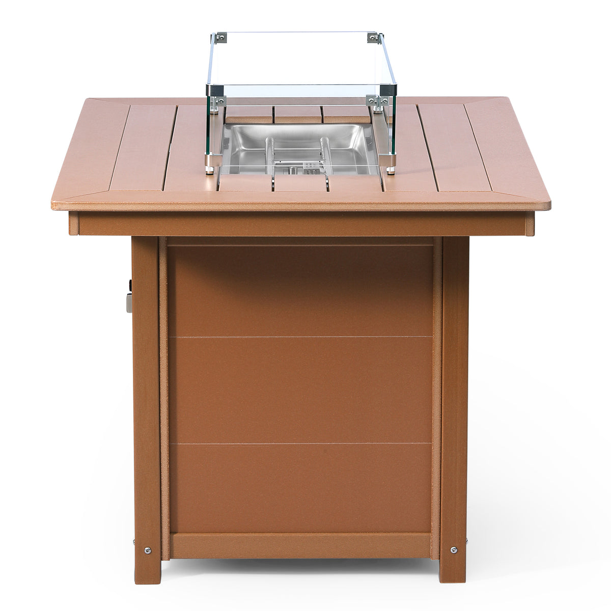 Helios 46" Modern Outdoor Patio Gas Propane Rectangular Fire Pit Table
