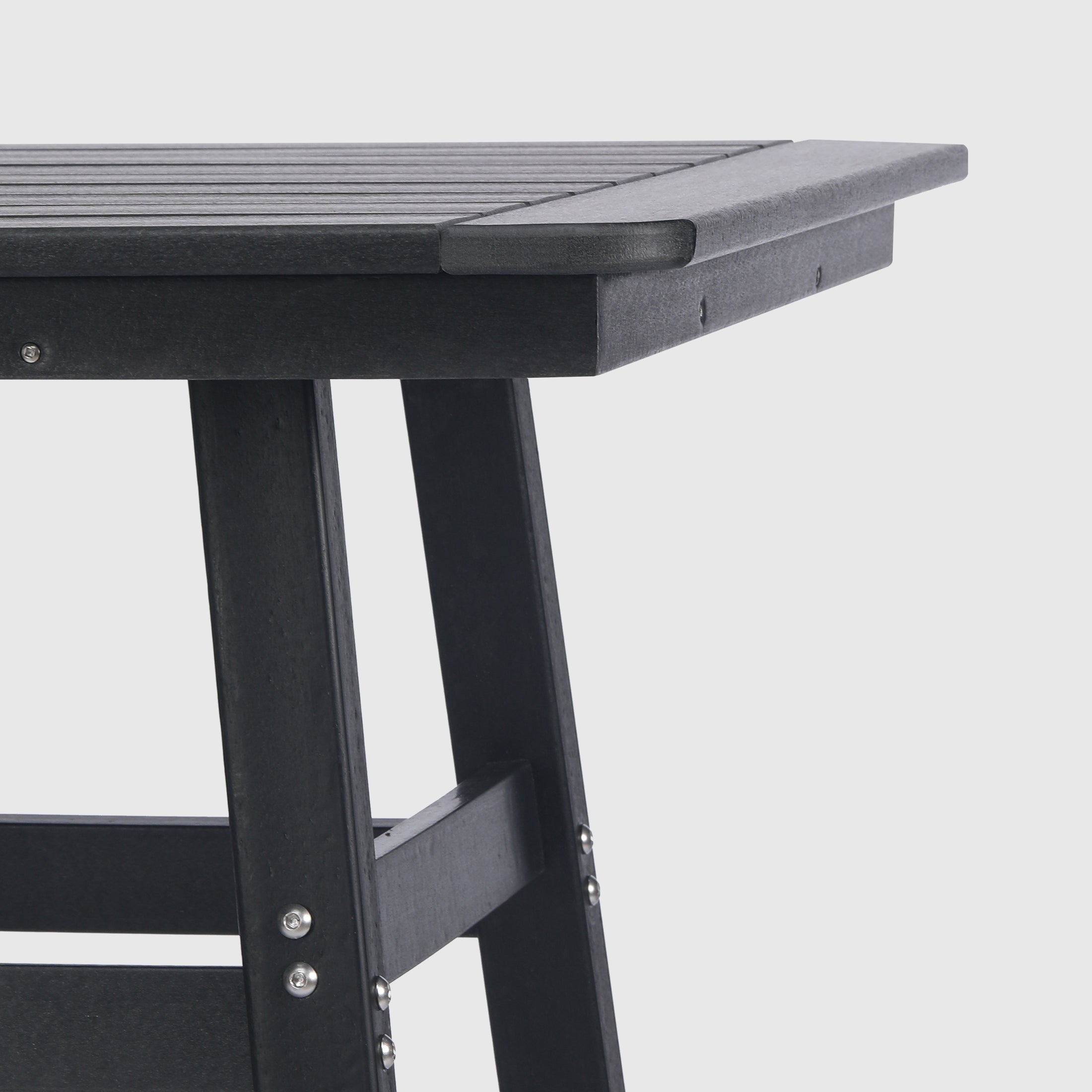 Malibu 30" Square Outdoor Patio Counter High Bistro Bar Table With Umbrella Hole