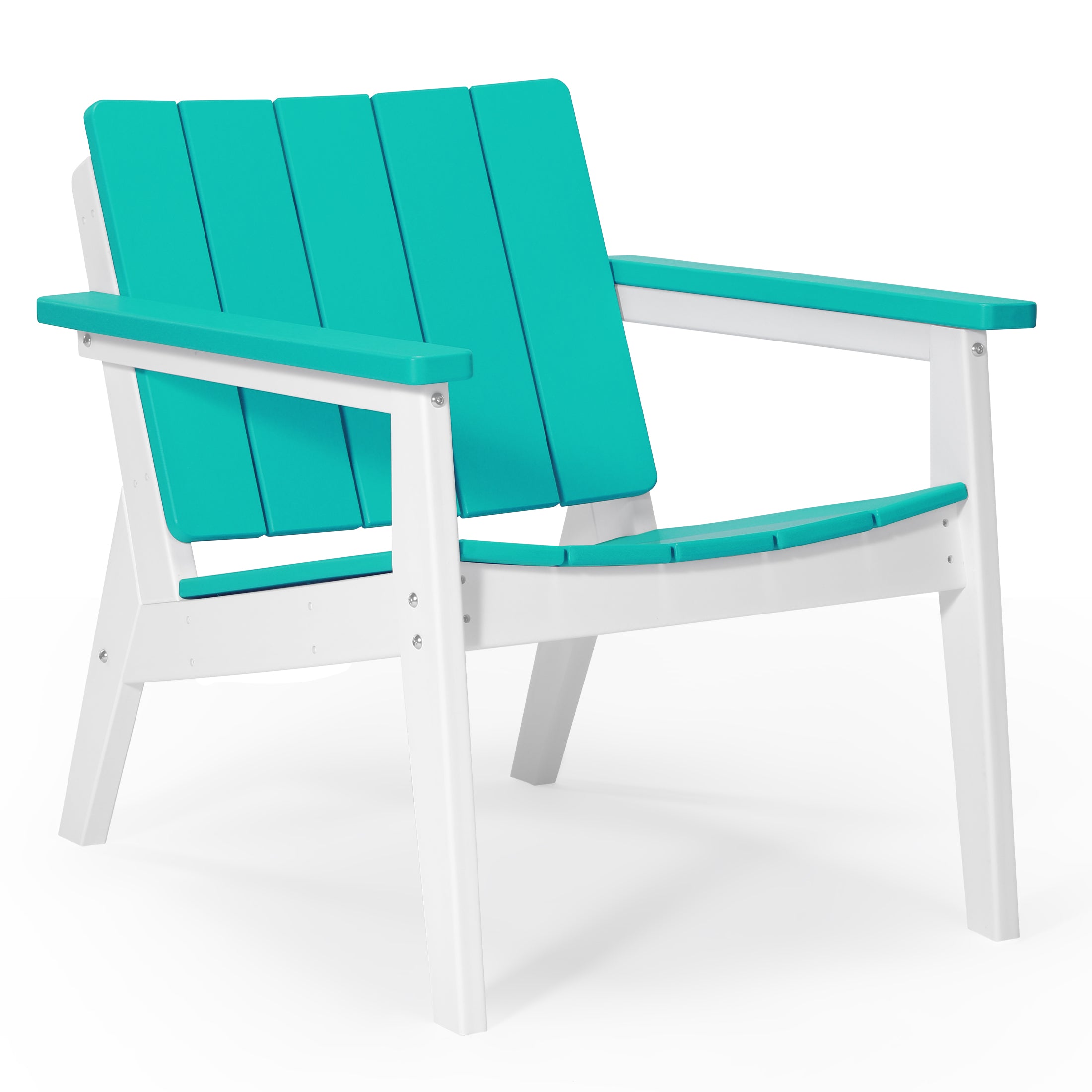 Pacifica 3-Piece Outdoor HDPE Conversation Set with Deep Seating Chairs and Round Side Table