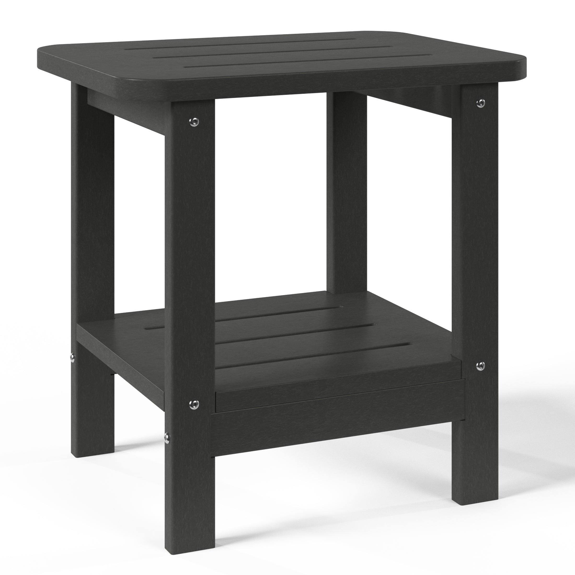 Aruba 3-Piece Outdoor Patio Chaise Lounge Chair with Wheels & Cup Holder with Patio Side Table
