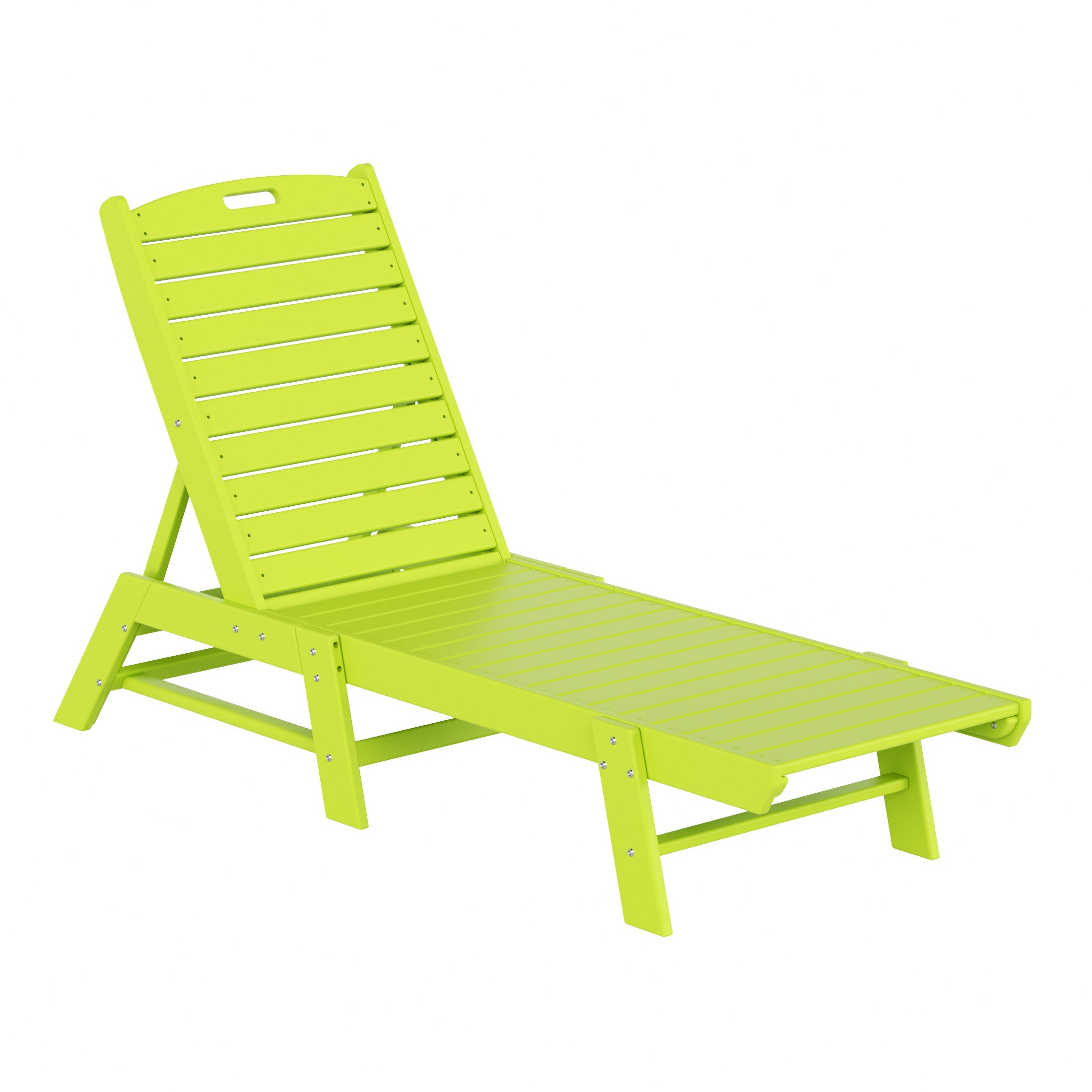 Malibu Poly Reclining Outdoor Patio Chaise Lounge Chair Adjustable