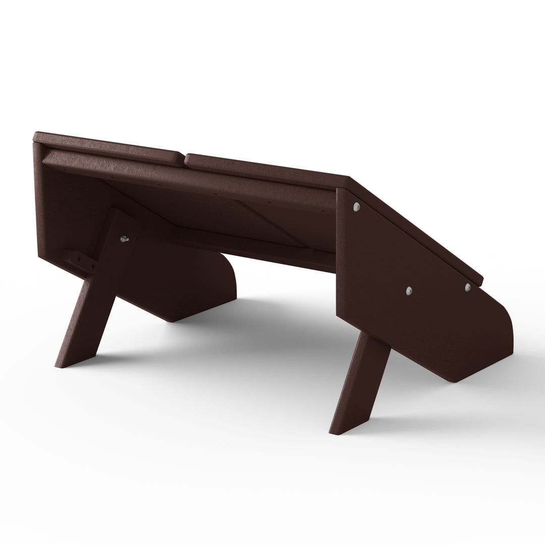 Riviera Modern HDPE Plastic Folding Patio Adirondack Ottoman