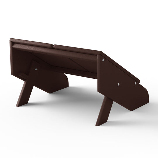 Riviera Modern HDPE Plastic Folding Patio Adirondack Ottoman