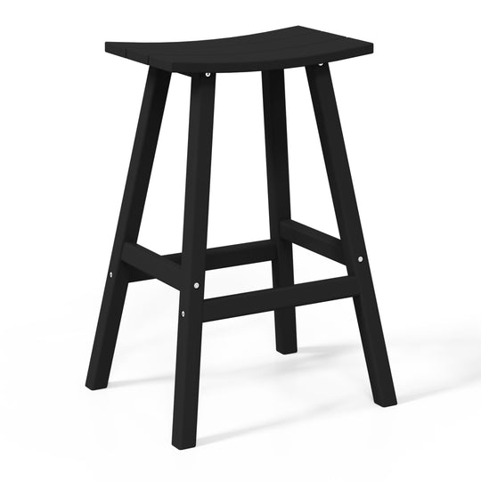 Malibu 29" HDPE Outdoor Patio Bar Height Bar Stools (Set of 3)