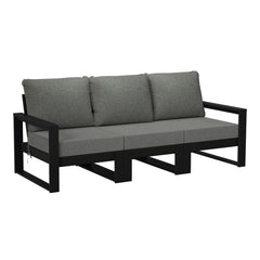Montara Outdoor HDPE All-Weather Modern Deep Seating Patio Sofa with Waterproof Cushions
