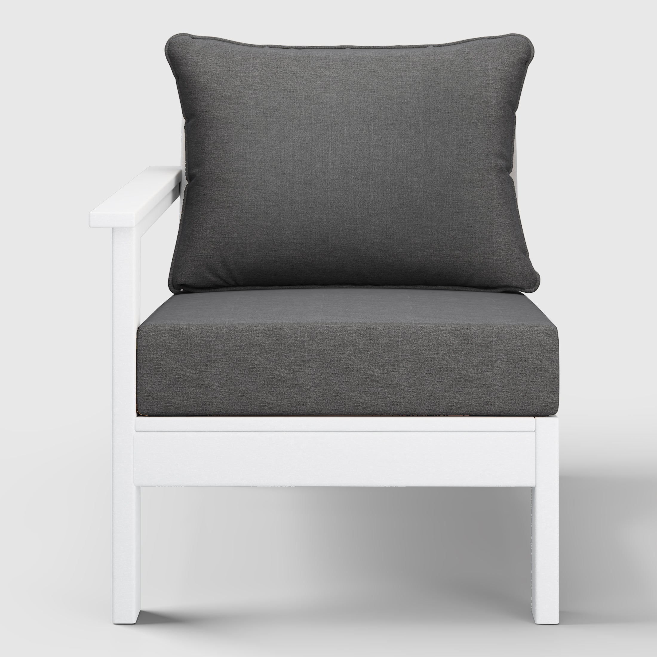 Avalon Outdoor Patio HDPE Left Arm Sectional Corner Club Chair with Patio Cushions